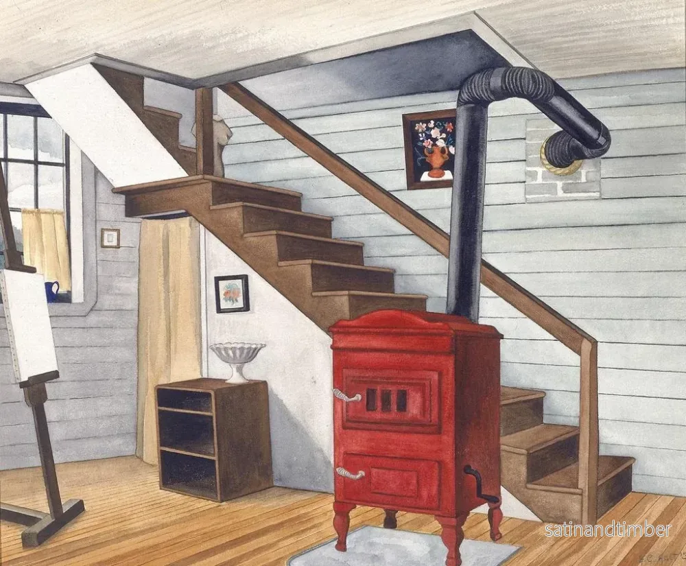 Reproduktion av målningen inomhus av studio - George Copeland Ault - Bild 2
