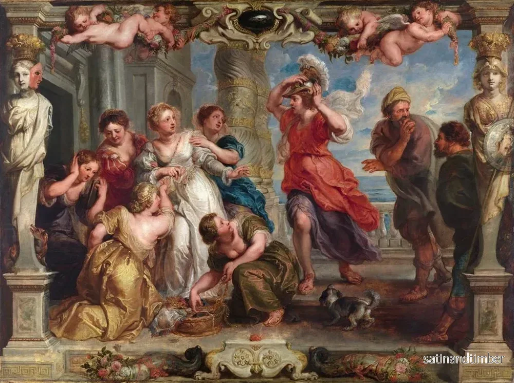 Reproduktion av målningen Achille upptäckt av Ulysses bland Lycomède's döttrar - Peter Paul Rubens - Bild 2