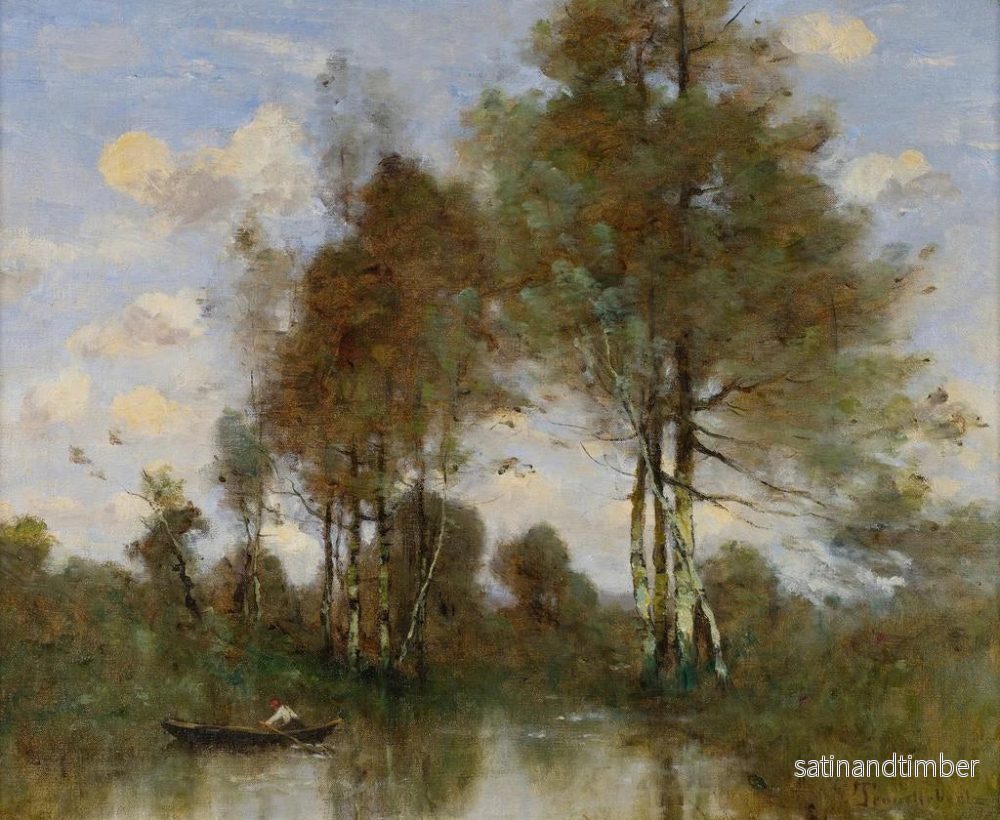 Reproduktion av målningen Le batelier sur une rivière - Paul Désiré Trouillebert - Bild 2