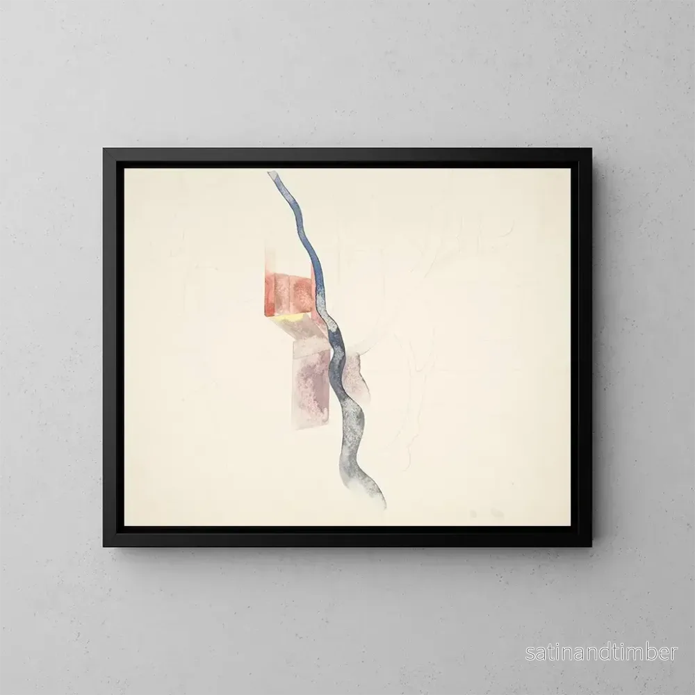 Reproduktion av målningen av träd, studie troligen för Röda kaminer 1918 - Charles Demuth