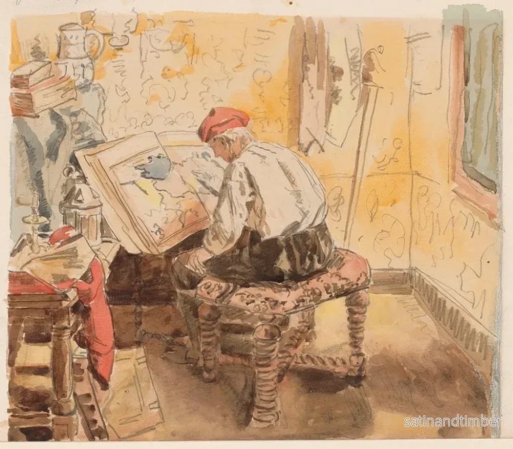 Reproduktion av målningen Le Géographe - Henri de Braekeleer - Bild 2
