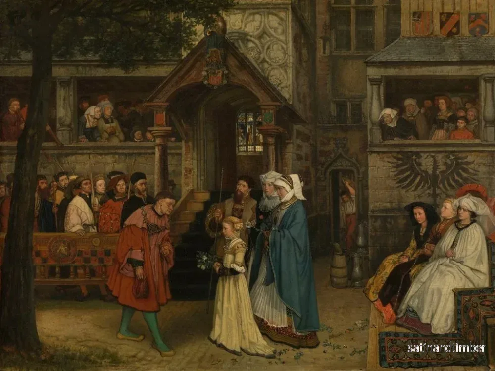 Reproduktion av målningen La guilde des archers accueille Marguerite d'Autriche - Jan August Hendrik Leys - Bild 2
