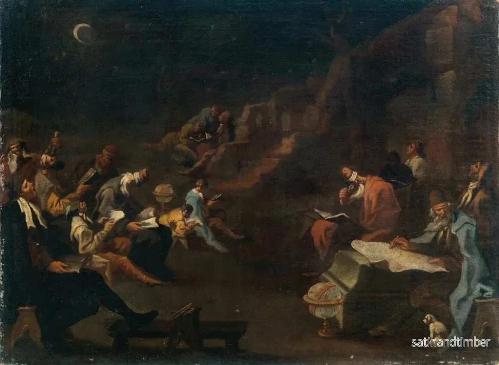 Reproduktion av målningen Les Astronomes - Ecole génoise - Bild 2