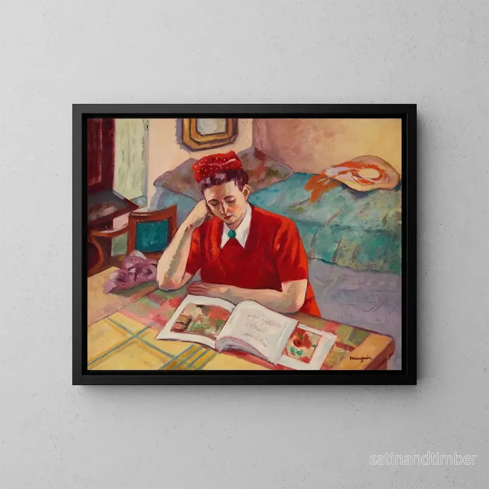 Reproduktion av målningen Odette i röd turban - Henri Manguin