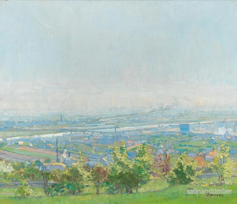 Reproduktion av målningen Vue de Vienne depuis Grinzing - Jindřich Tomec - Bild 2