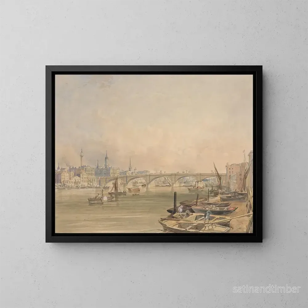 Reproduktion av målningen En vy över Londonbron – Edmund Walker