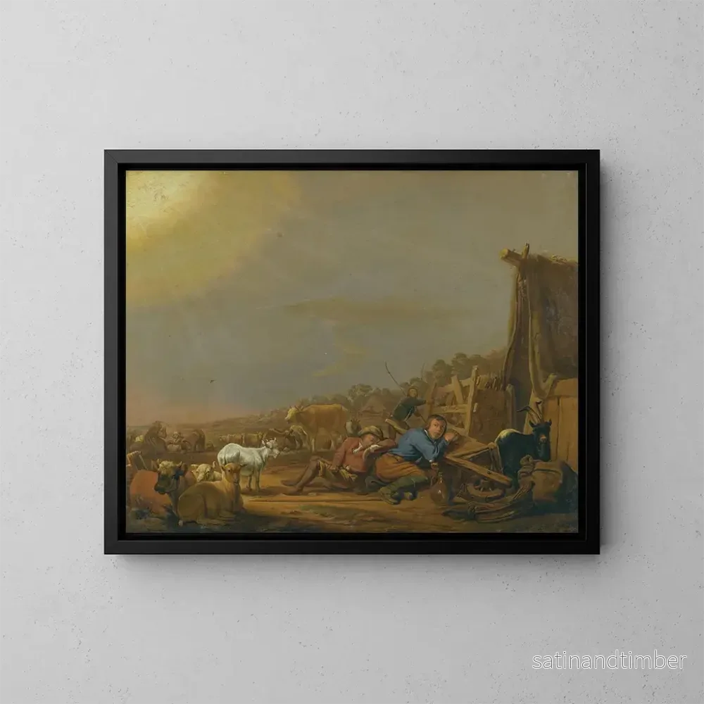 Reproduktion av målningen L'Annonciation aux bergers - Jan van Ossenbeeck
