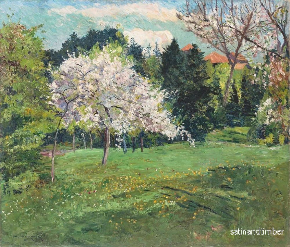 Reproduktion av målningen av blommande fruktträd - Philipp Franck - Bild 2