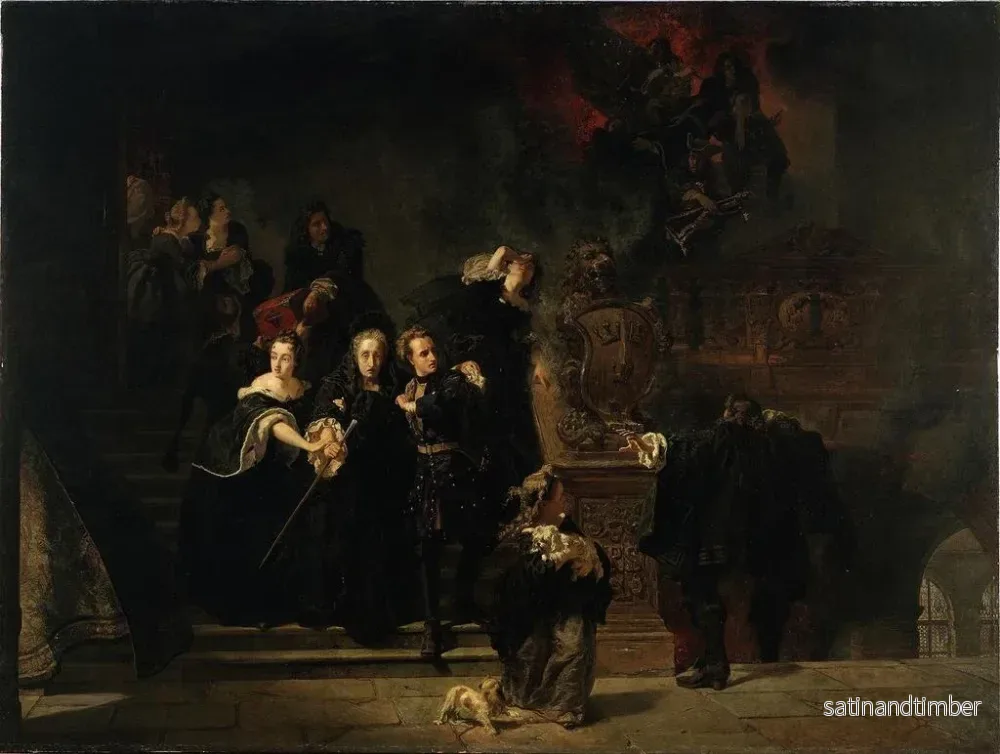 Reproduktion av målningen L Stockholm Palace Fire, 7 maj 1697 - Johan Fredrik Höckert - Bild 2
