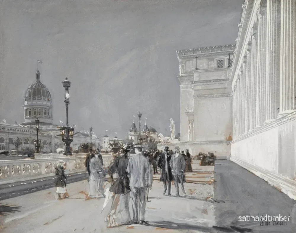 Reproduktion av målningen Exposition universelle de Chicago - Childe Hassam - Bild 2