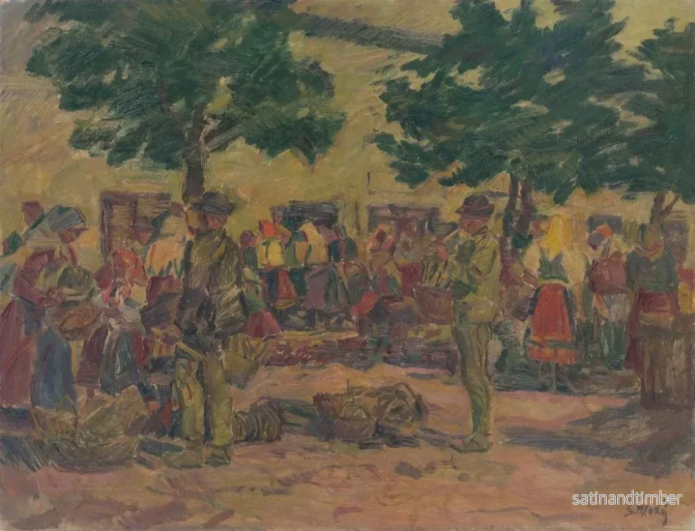 Reproduktion av målningen av Pezinok-marknaden - Gustav Mahler - Bild 2