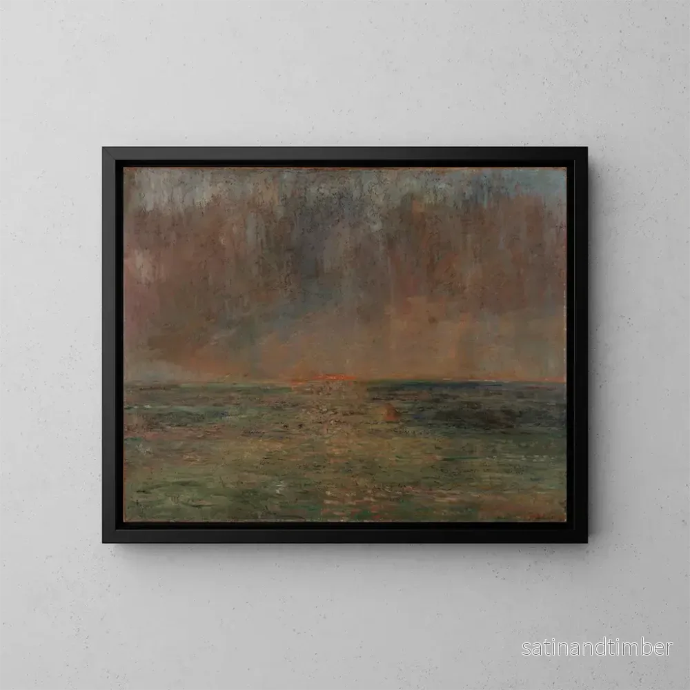 Reproduktion av målningen Stor havslandskapsmålning vid solnedgången – James Ensor Reproduktion av målningen Stor havslandskapsmålning vid solnedgången – James Ensor