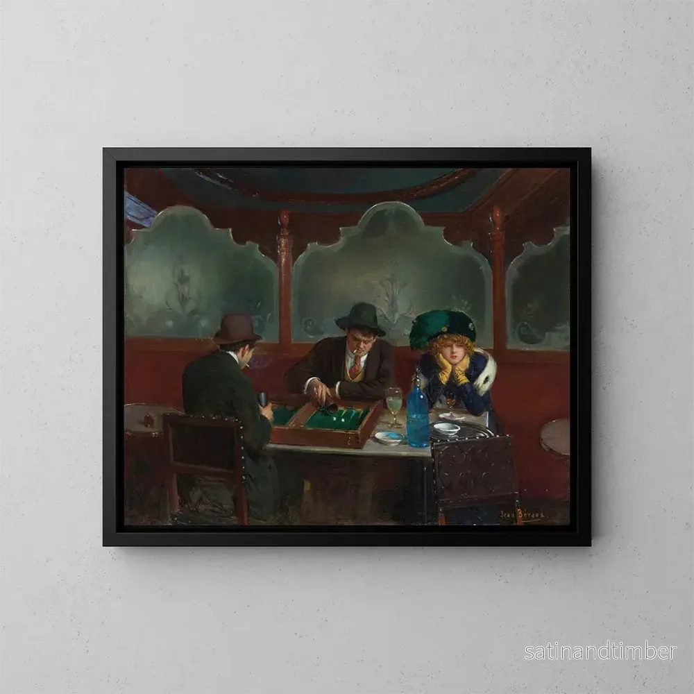 Reproduktion av målningen Les joueurs de jacquet - Jean Béraud