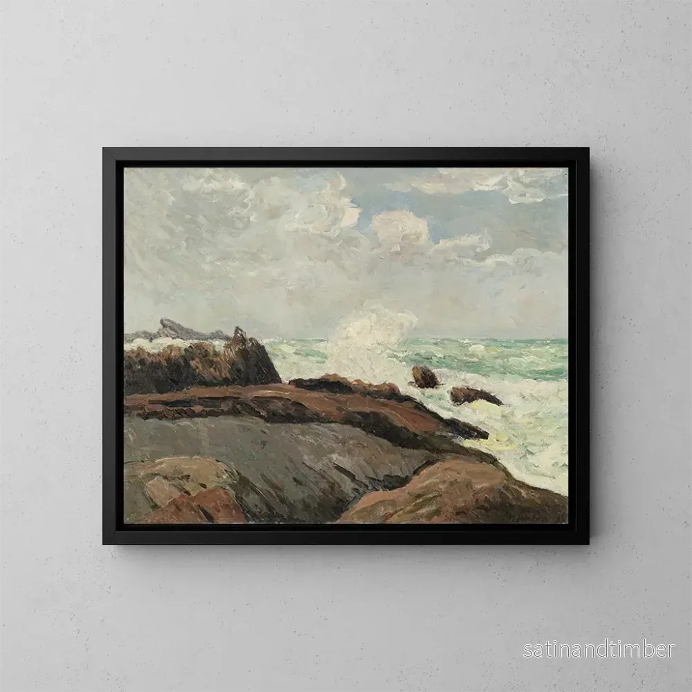 Reproduktion av målningen Mer forte à Saint-Gunol, Penmarch - Maxime Maufra