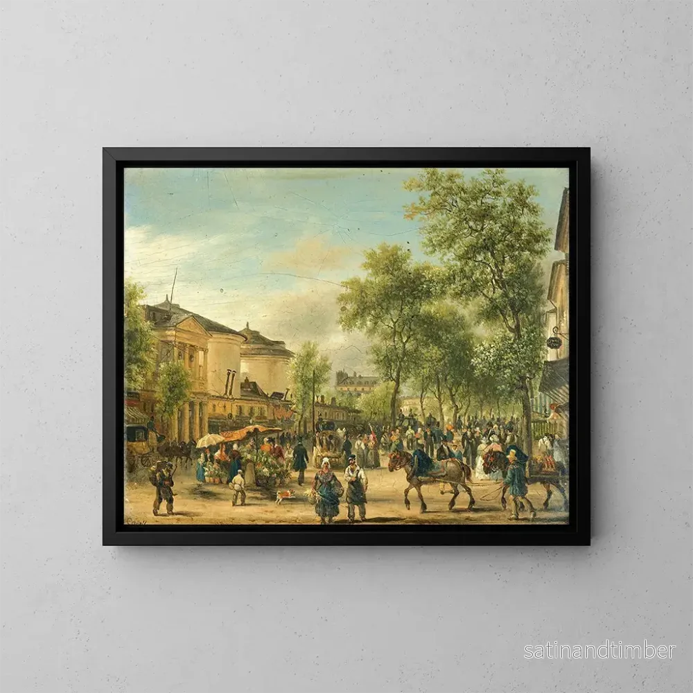 Reproduktion av målningen Vue de Paris sur le boulevard Montmartre - Giuseppe Canella