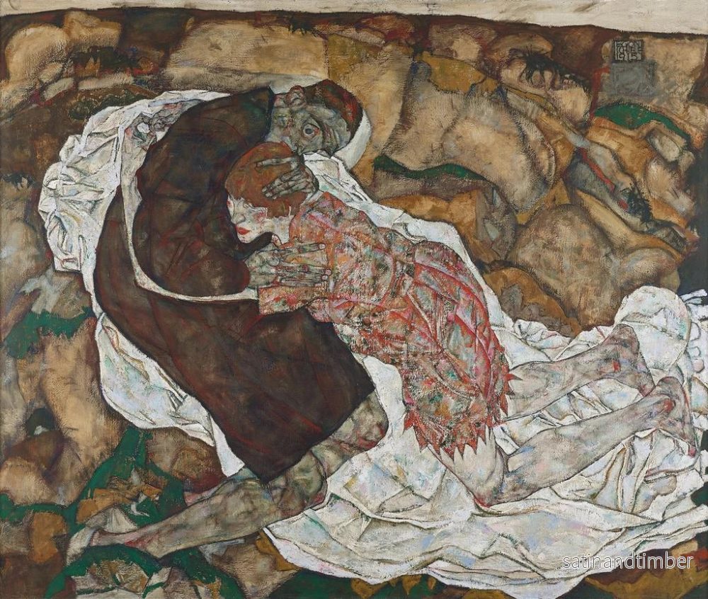 Reproduktion av målningen La Mort et la jeune fille - Egon Schiele - Bild 2