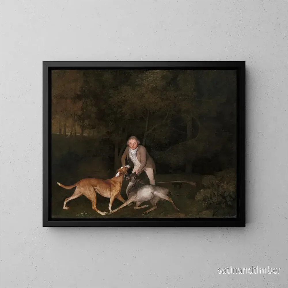 Reproduktion av målningen Le garde-chasse de l’earl de Clarendon avec une biche mourante et un chien – George Stubbs Reproduktion av målningen Le garde-chasse de l’earl de Clarendon avec une biche mourante et un chien – George Stubbs