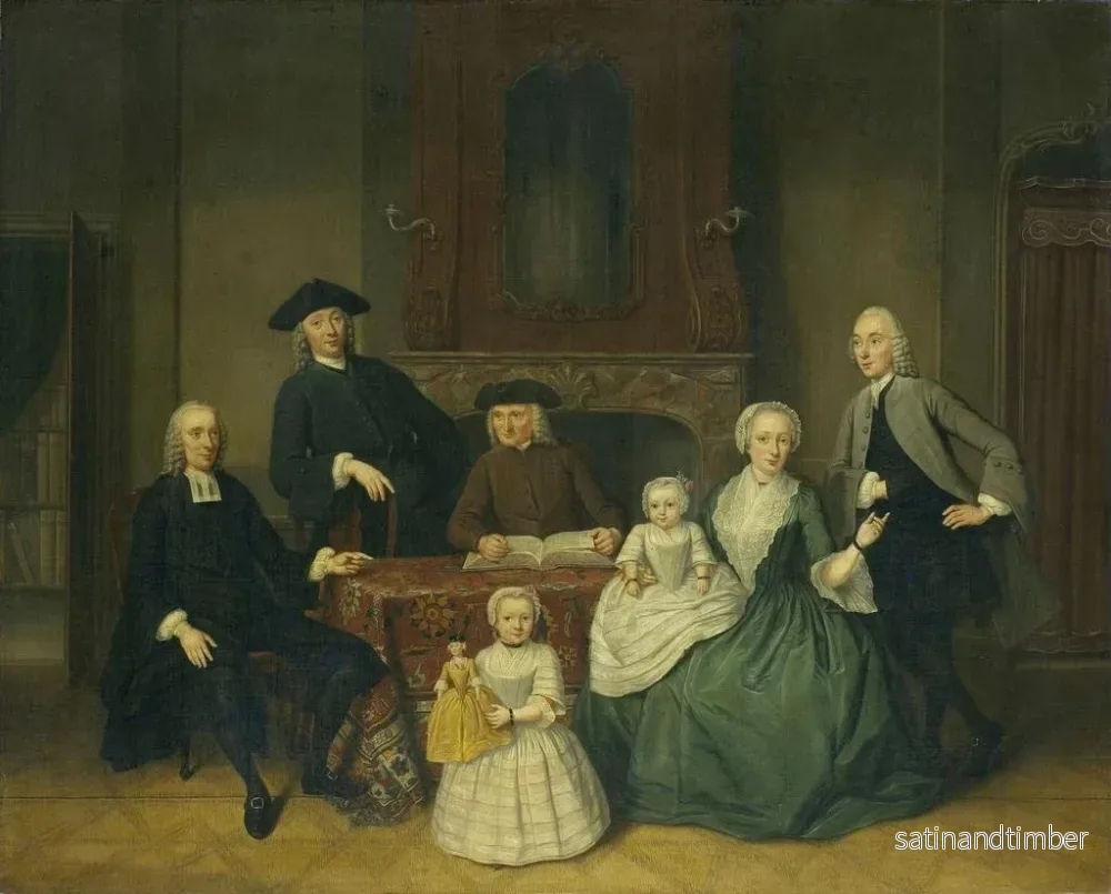 Reproduktion av målningen av familjen Brak, Mennoniter i Amsterdam - Tibout Regters - Bild 2