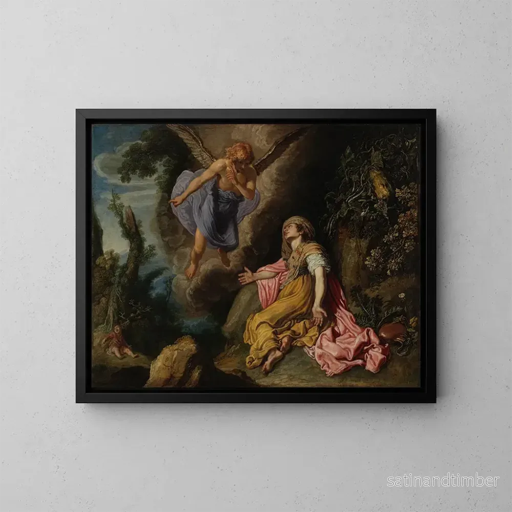 Reproduktion av målningen Hagar och ängeln - Pieter Lastman