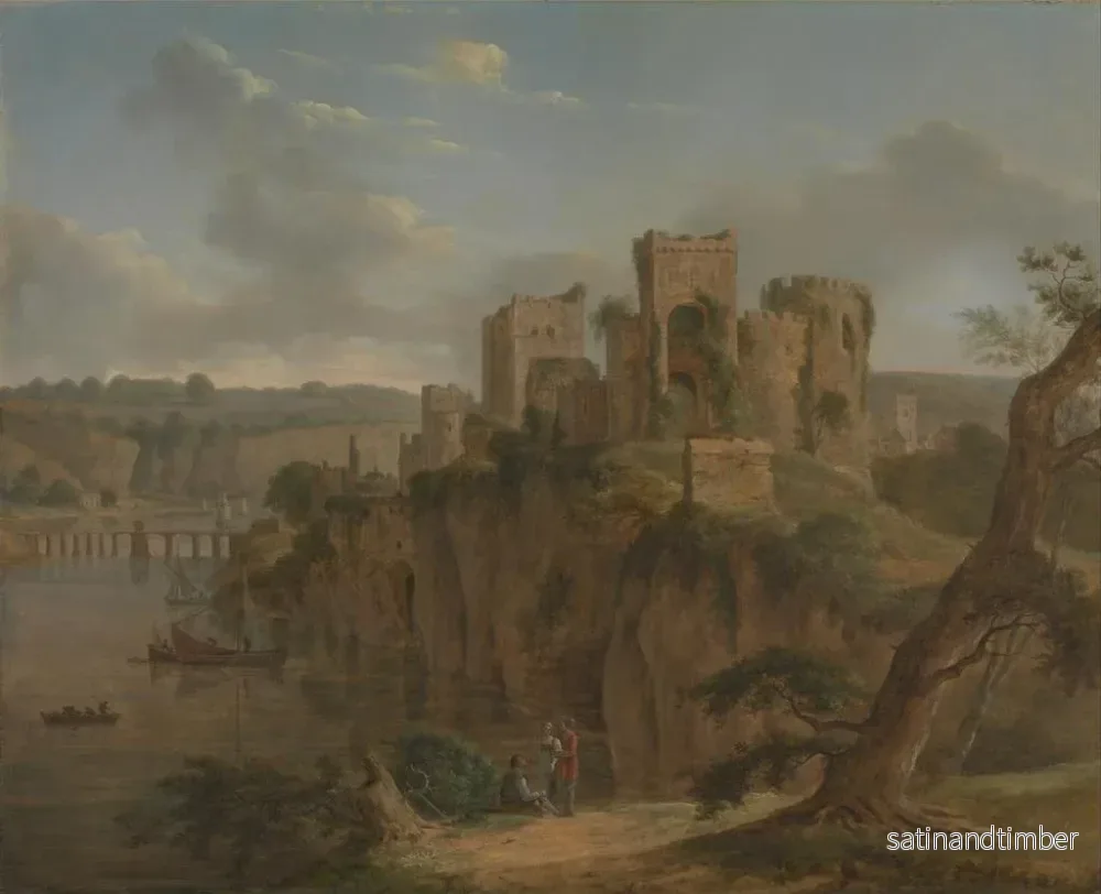 Reproduktion av målningen Château de Chepstow - Hendrik Frans de Cort - Bild 2
