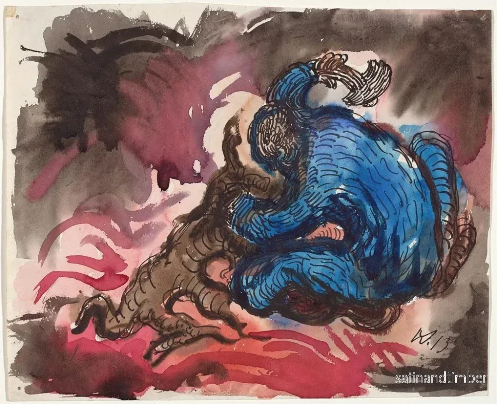 Reproduktion av målningen av ljusets fall - Wilhelm Morgner - Bild 2
