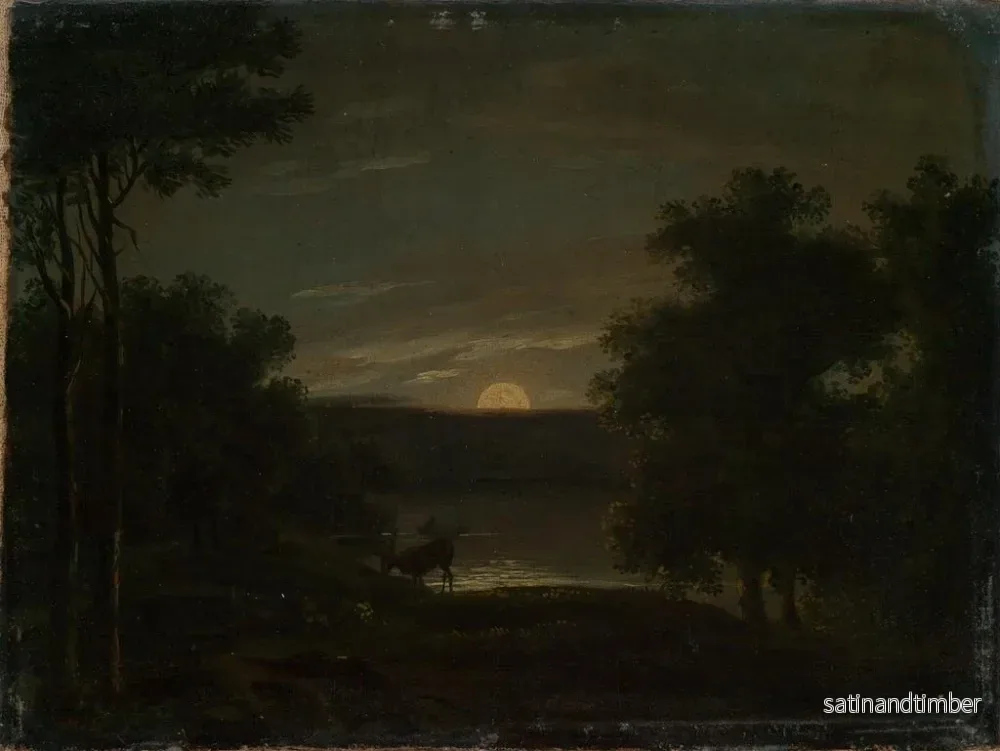 Reproduktion av målningen Landskapsbild i månsken - Jakob Wilhelm Huber - Bild 2