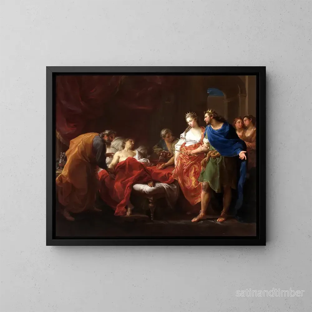 Reproduktion av målningen Antiochus och Stratonice - Pompeo Batoni