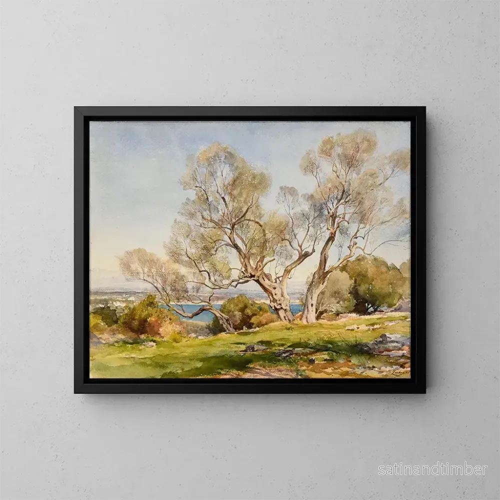 Reproduktion av målningen Les olivier à Cap d'Antibes - Jean-Henri Zuber