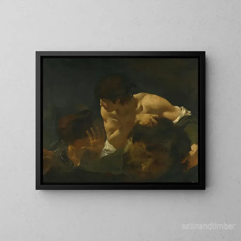 Reproduktion av målningen David och Goliat - Giovanni Battista Piazzetta
