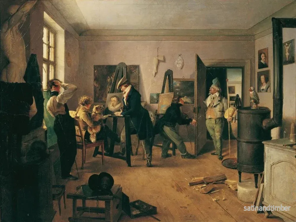 Reproduktion av målningen La salle des scolaires - Josef Danhauser - Bild 2