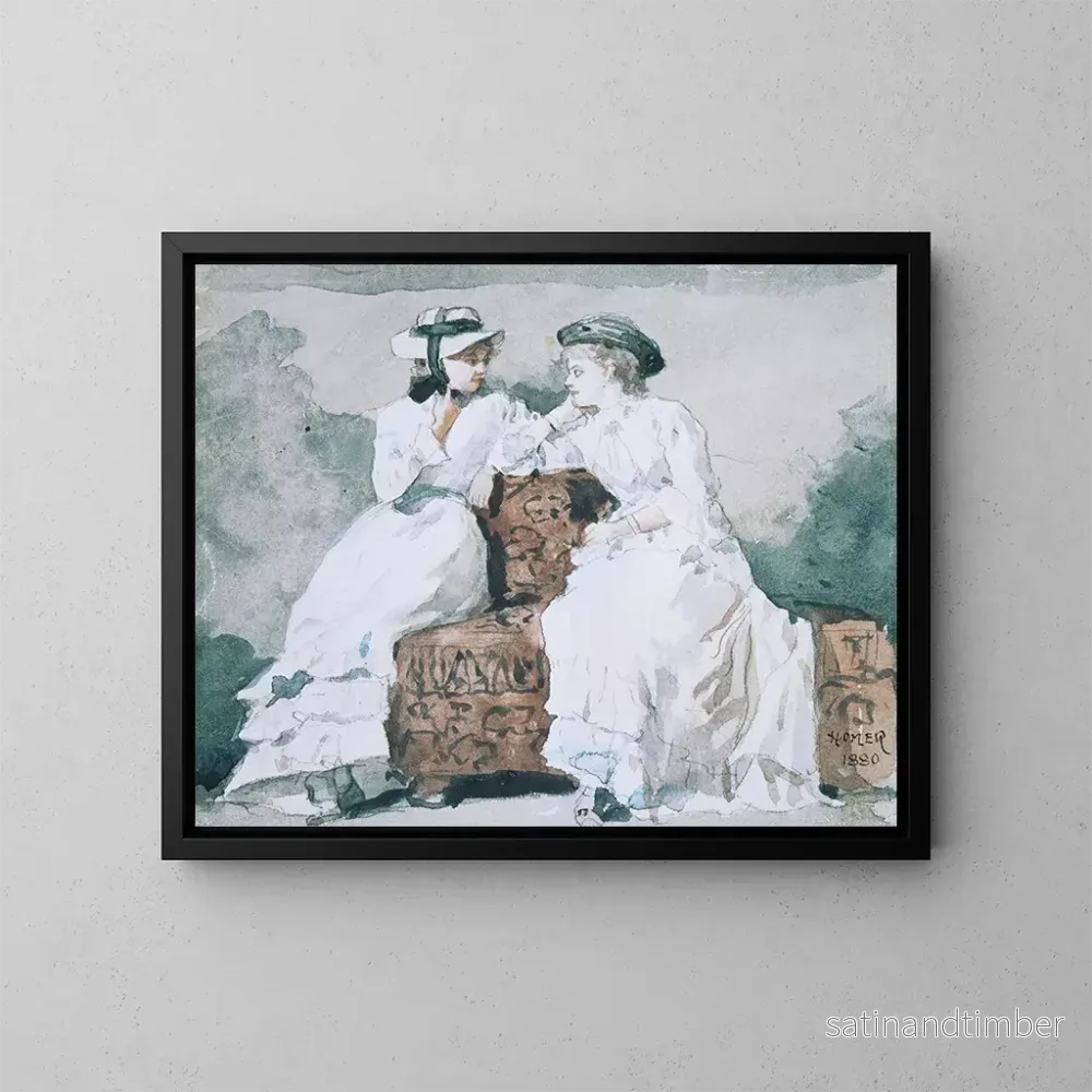 Reproduktion av målningen Två damer - Winslow Homer