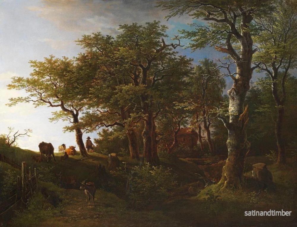 Reproduktion av målningen Lumière i ett skoglandskap med boskap och herdar - Max Joseph Wagenbauer - Bild 2