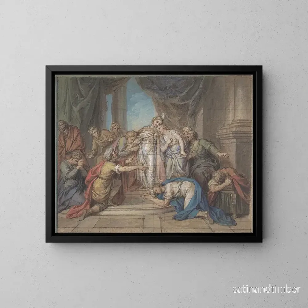 Reproduktion av målningen Joseph erkänd av sina bröder – Charles-Antoine Coypel Reproduktion av målningen Joseph erkänd av sina bröder – Charles-Antoine Coypel
