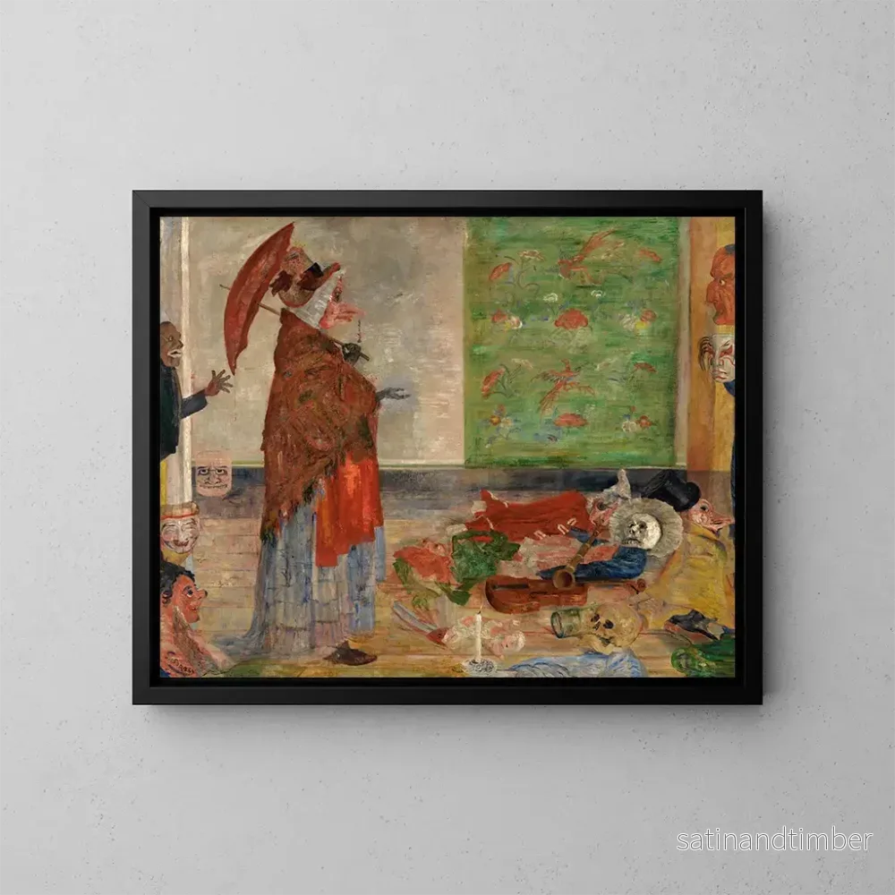 Reproduktion av målningen L förvåning av masken Wouse - James Ensor