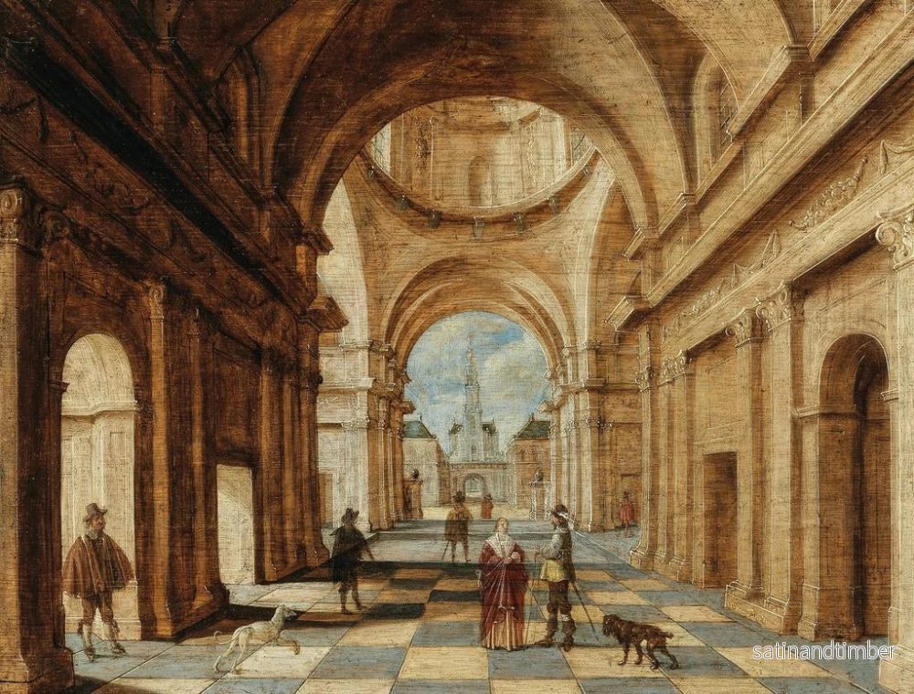 Reproduktion av målningen Ett klassiskt interiör med eleganta figurer - Jan Juriaensz van Baden - Bild 2