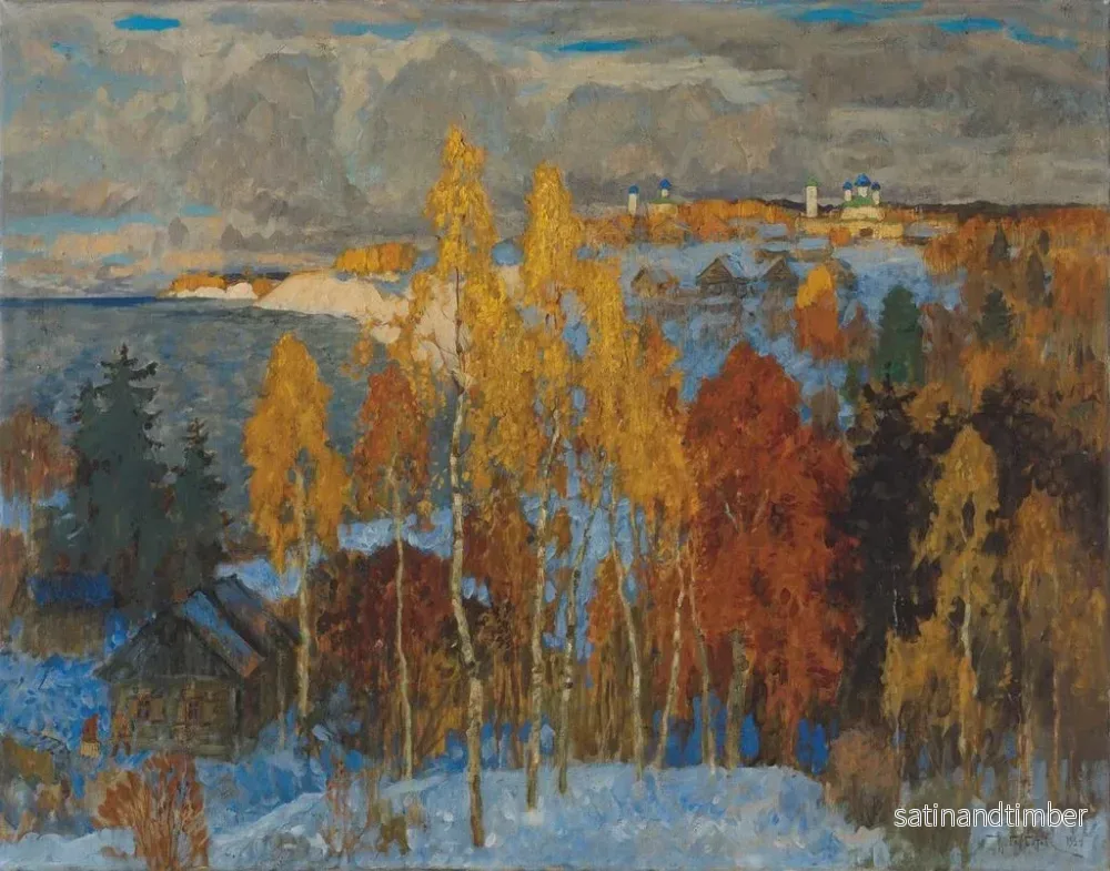 Reproduktion av målningen Gyllene höstmålning - Konstantin Ivanovich Gorbatov - Bild 2