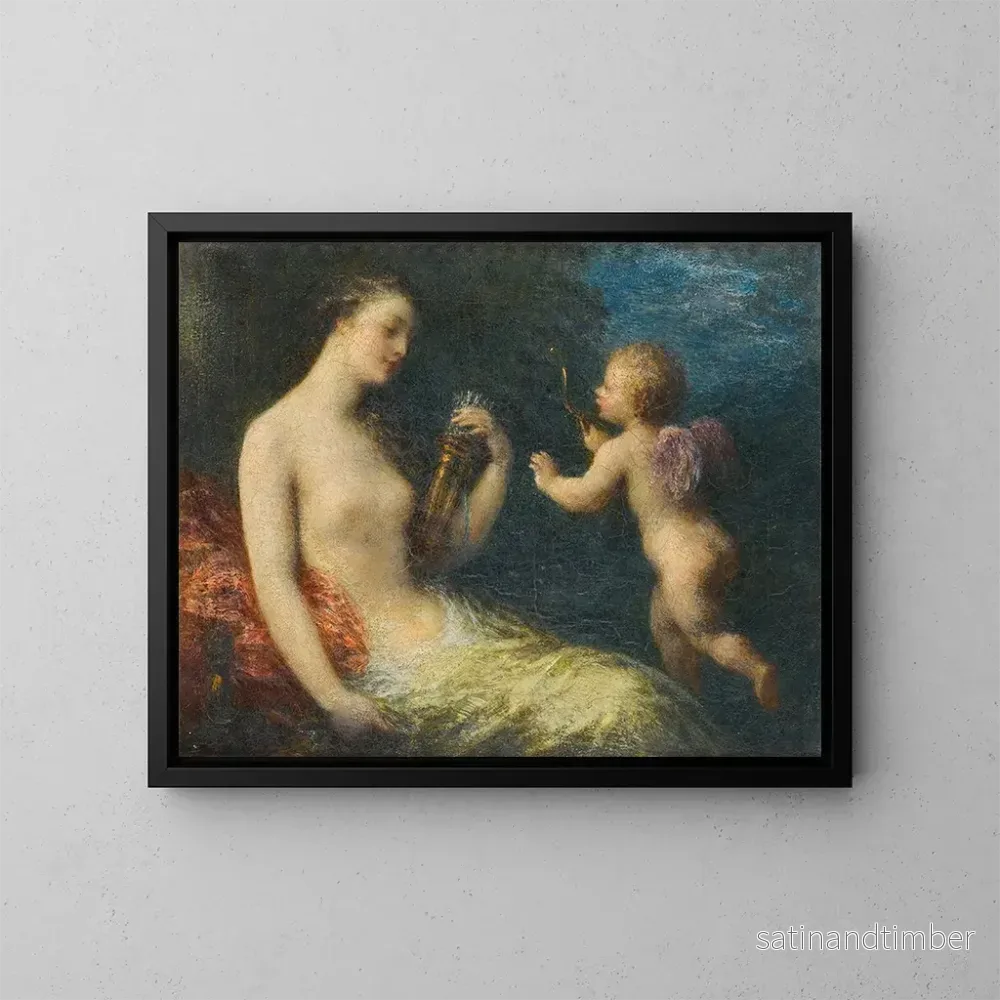 Reproduktion av målningen Venus och Cupido - Henri Fantin-Latour
