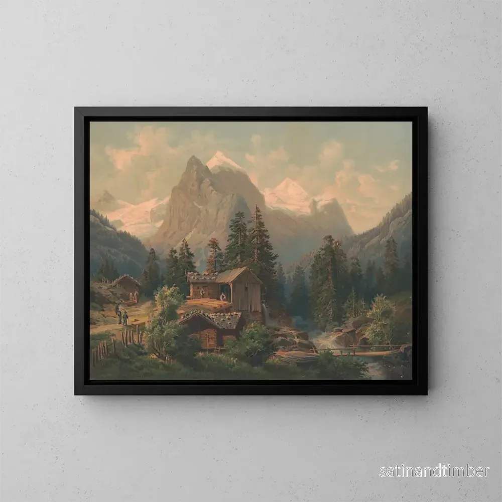 Reproduktion av målningen Le Wetterhorn - Georg Engelhardt