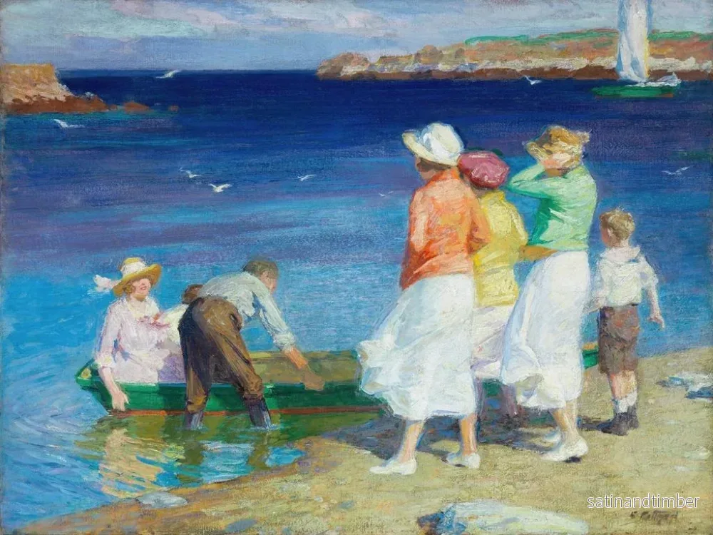 Reproduktion av målningen En båttur - Edward Henry Potthast - Bild 2