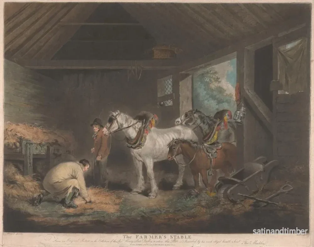 Reproduktion av målningen Lantgårdsstallet - George Morland - Bild 2