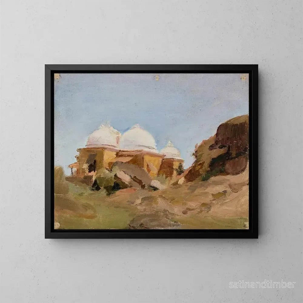 Reproduktion av målningen Temple aux dômes blancs - Jan Cybis