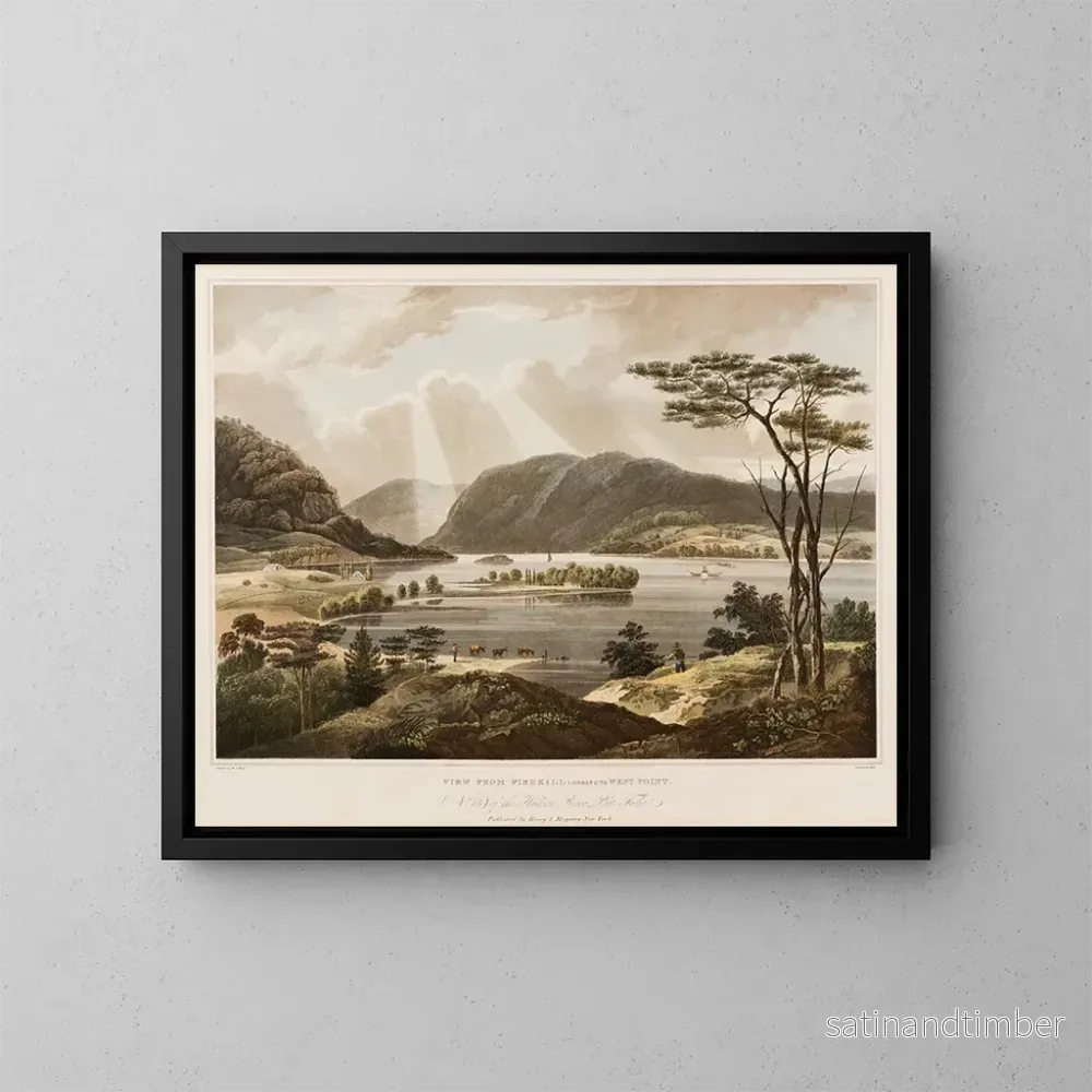 Reproduktion av målningen Vue de Fishkill vers West Point - William Guy Wall
