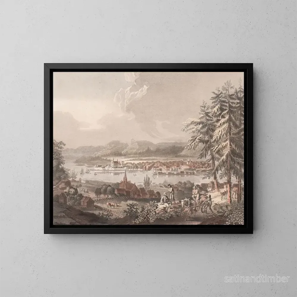 Reproduktion av målningen Vue de la ville de Kristiania - Georg Haas