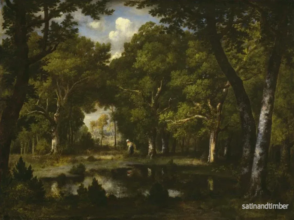 Reproduktion av målningen Sjö i skogen - Narcisse Virgile Diaz de la Peña - Bild 2