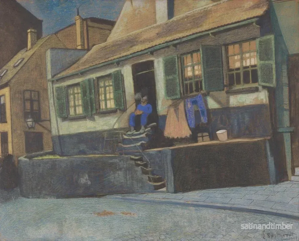 Reproduktion av målningen La maison appelée Le Pulpit à Ostende - Léon Spilliaert - Bild 2