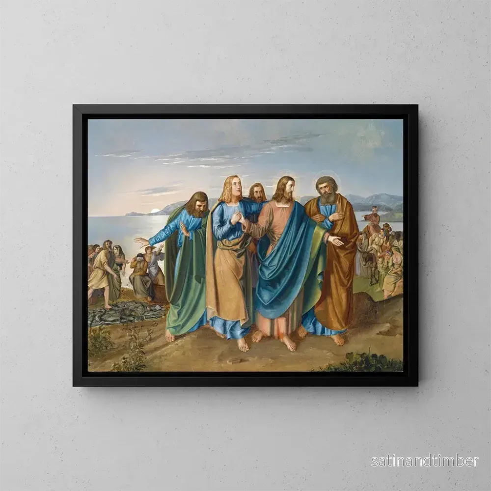 Reproduktion av målningen av Jesus vid Galileiska sjön - Carl Oesterley