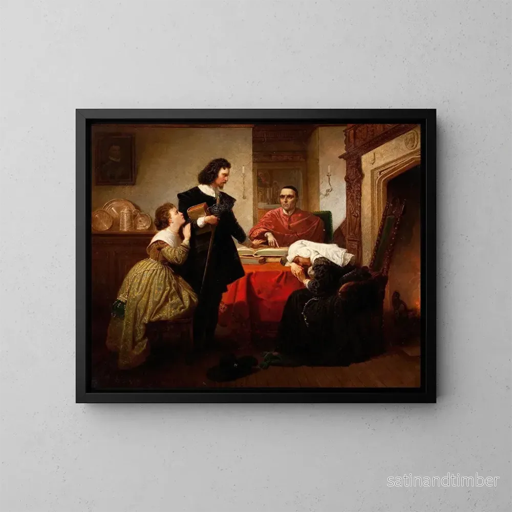 Reproduktion av målningen La réception de l'ordre - Emanuel Gottlieb Leutze