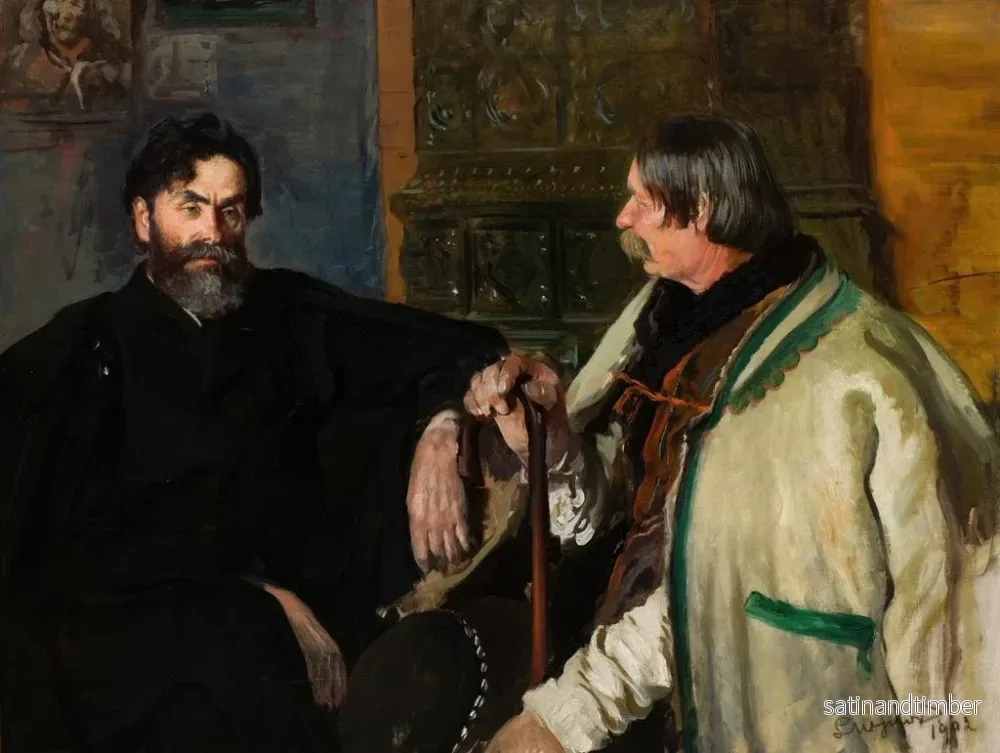 Reproduktion av målningen porträtt av Stanisław Witkiewicz med Wojciech Roj - Leon Wyczółkowski - Bild 2