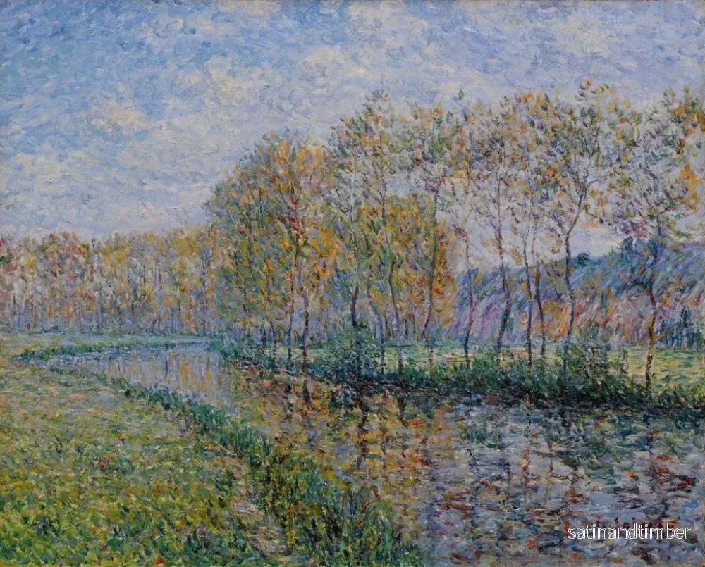 Reproduktion av målningen Les Rives de l'Eure le matin à Saint-Cyr-du-Vaudreuil - Gustave Loiseau - Bild 2