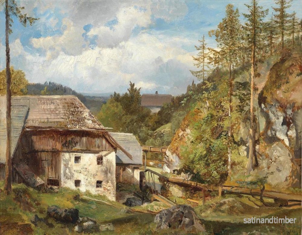 Reproduktion av målningen Le moulin dans la forêt - Emil Jakob Schindler - Bild 2